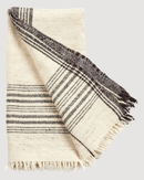 Seytu Off White Striped Gently Textured Handloom Throw