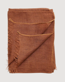 Coco Brown Hand Woven Linen Silk Blend Scarf