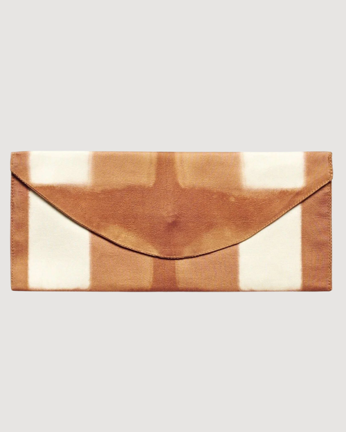 Melo Gold Mulberry Silk Shibori Hand Crafted Envelope Pouch