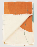 Cirq Moon Off White Multicolor Handwoven Linen Silk Scarf