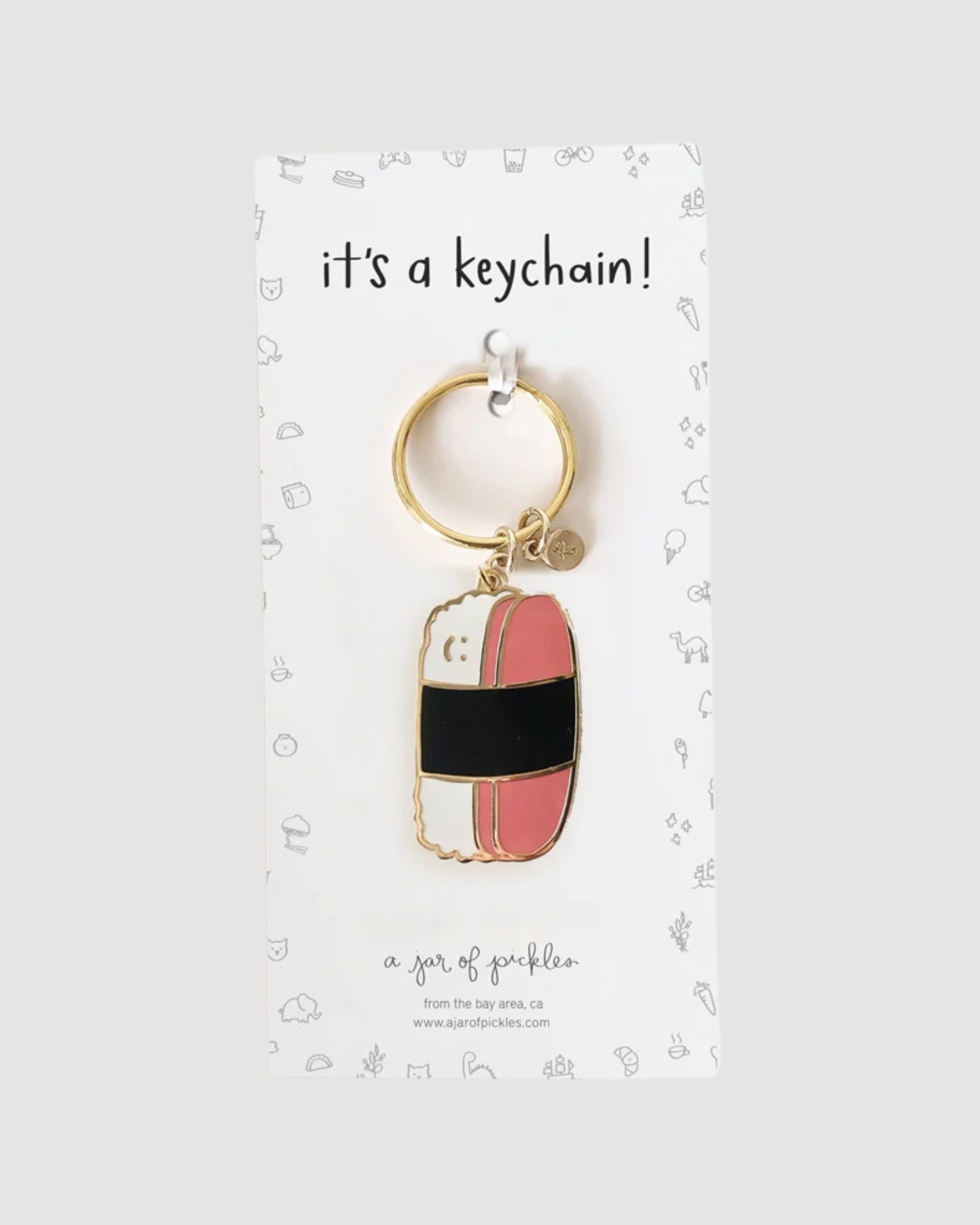 Spam Musubi Enamel Keychain