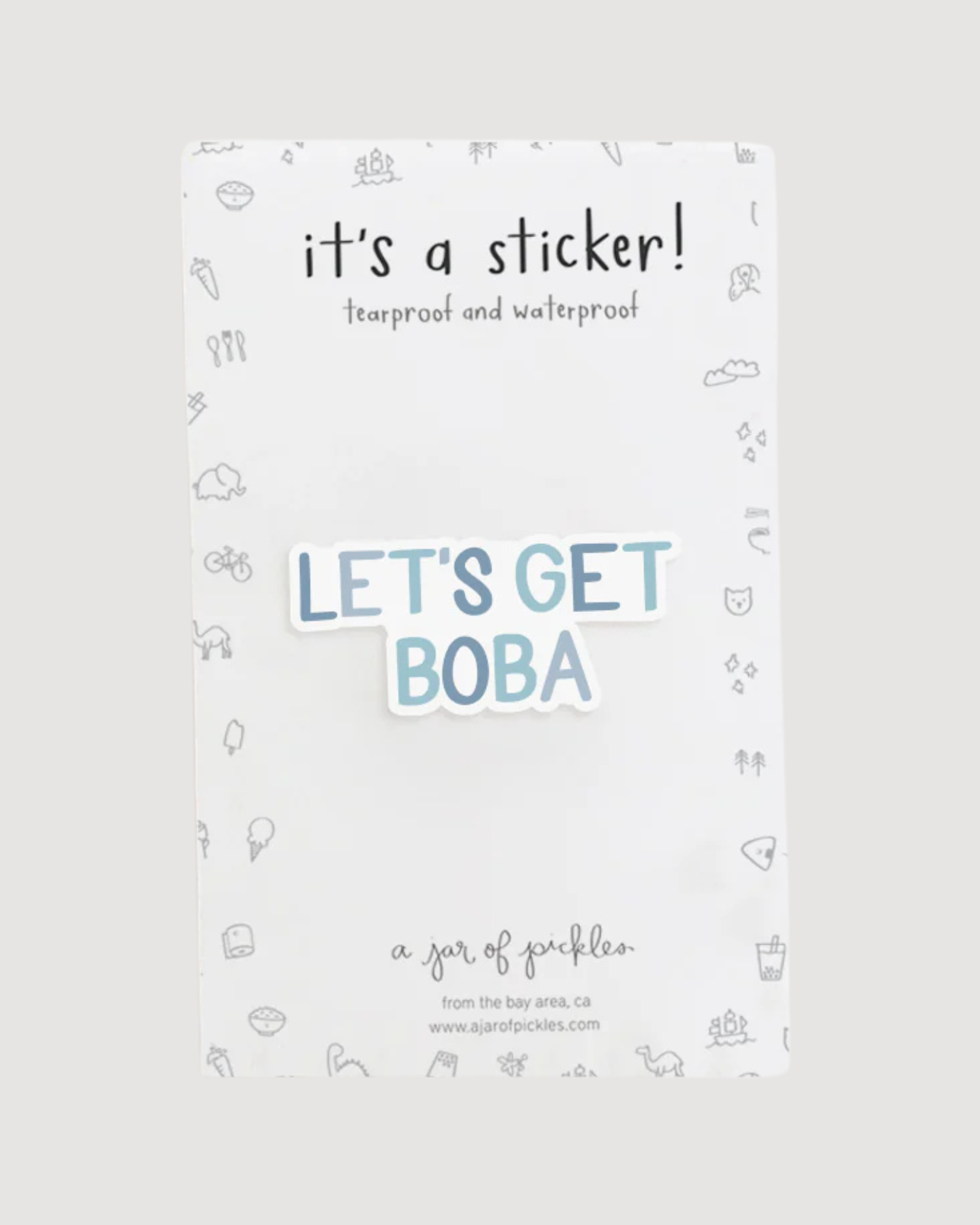 Let's Get Boba Vinyl Sticker