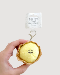 Mini Dan Tat Egg Tart Bag Charm Plushie Keychain