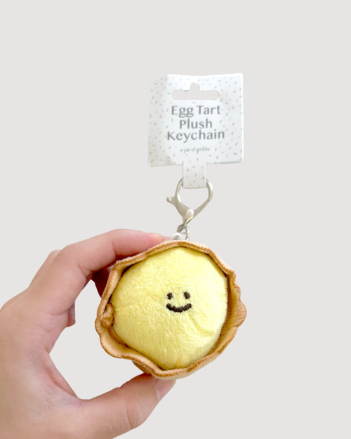 Mini Dan Tat Egg Tart Bag Charm Plushie Keychain