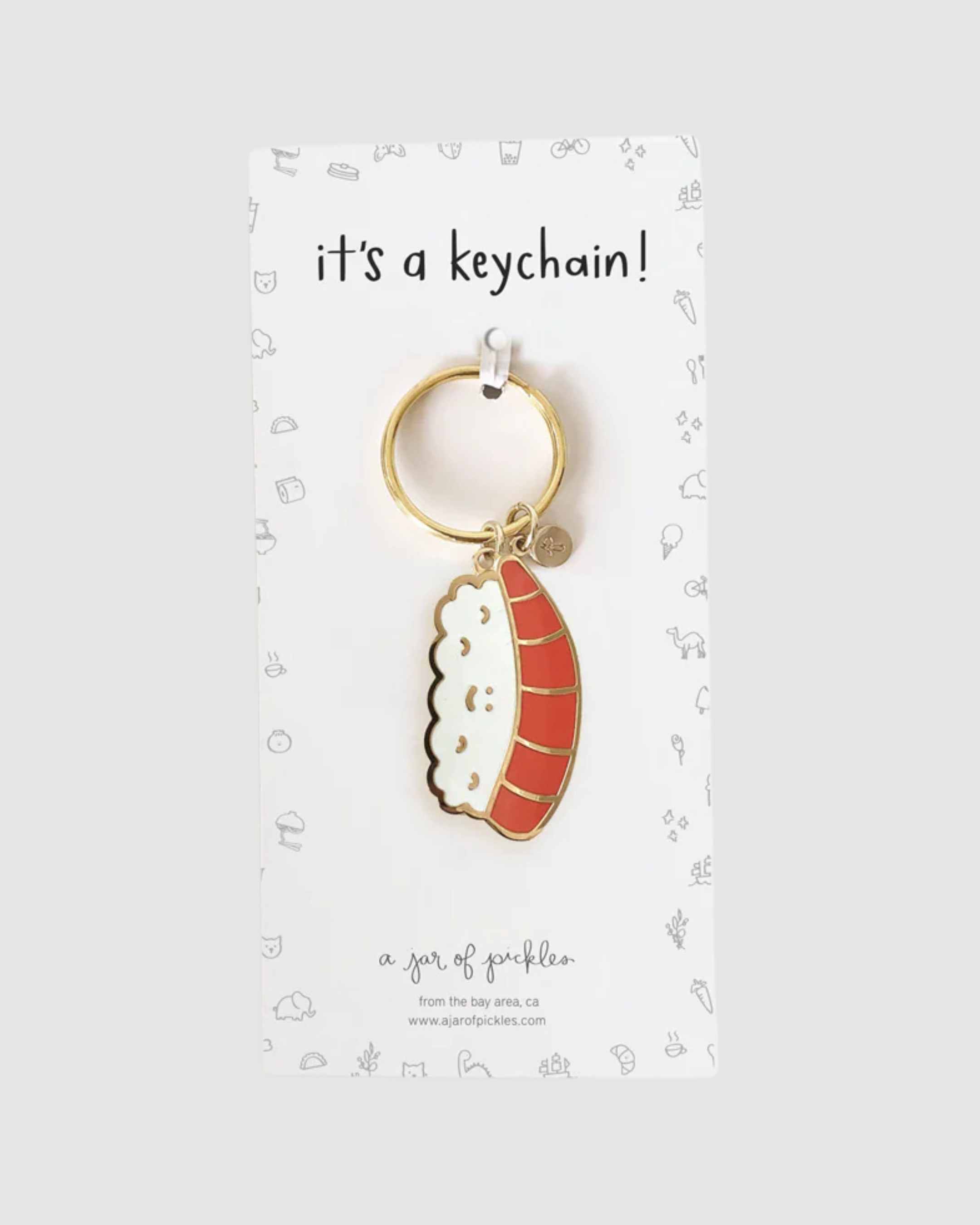 Sushi Enamel Keychain