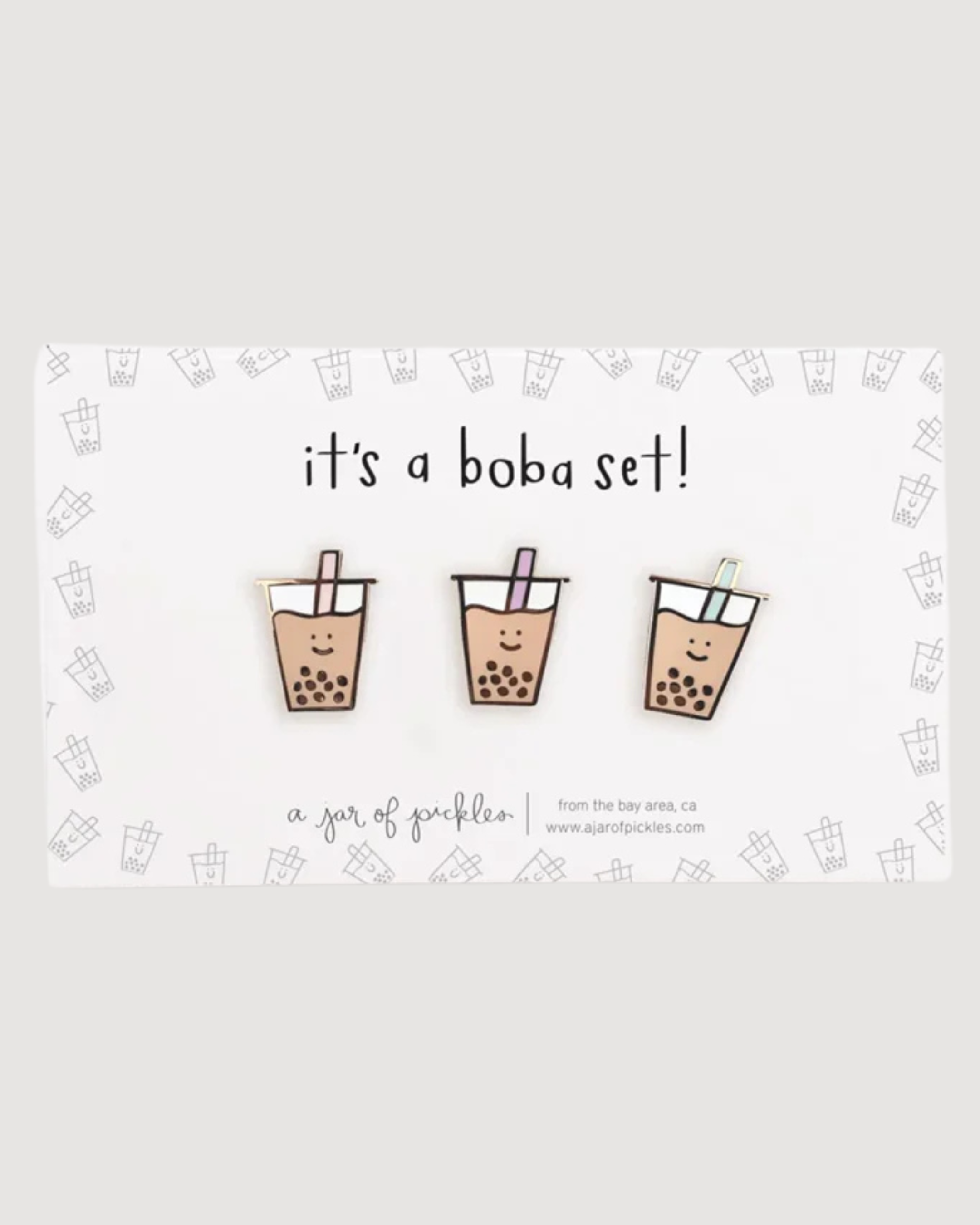 Boba Pin Set of 3