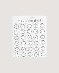 Mini Bao Dumpling Clear Sticker Sheet