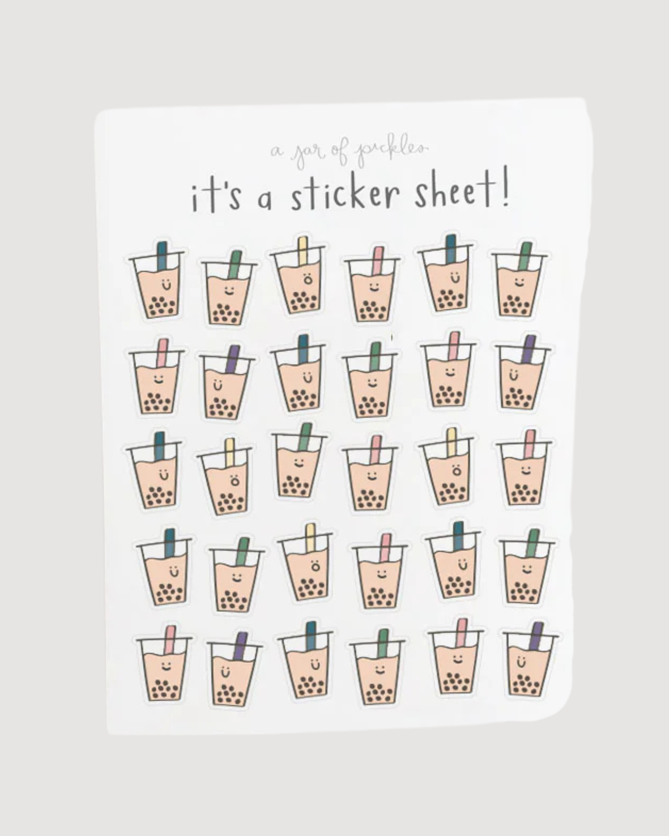 Mini Boba Clear Sticker Sheet
