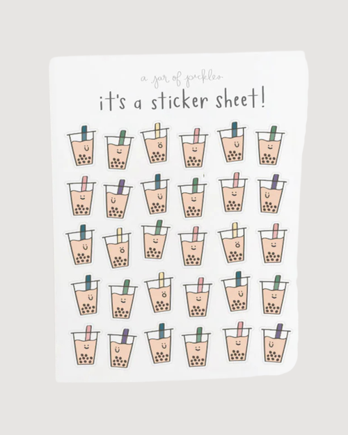 Mini Boba Clear Sticker Sheet