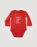 Lunar New Year Greeting Long Sleeve Onesies