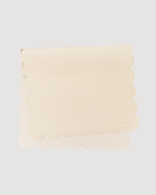 Vegan Leather Changing Mat, Cream Scallop - CULTR
