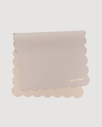 Vegan Leather Changing Mat | Grey Scallop
