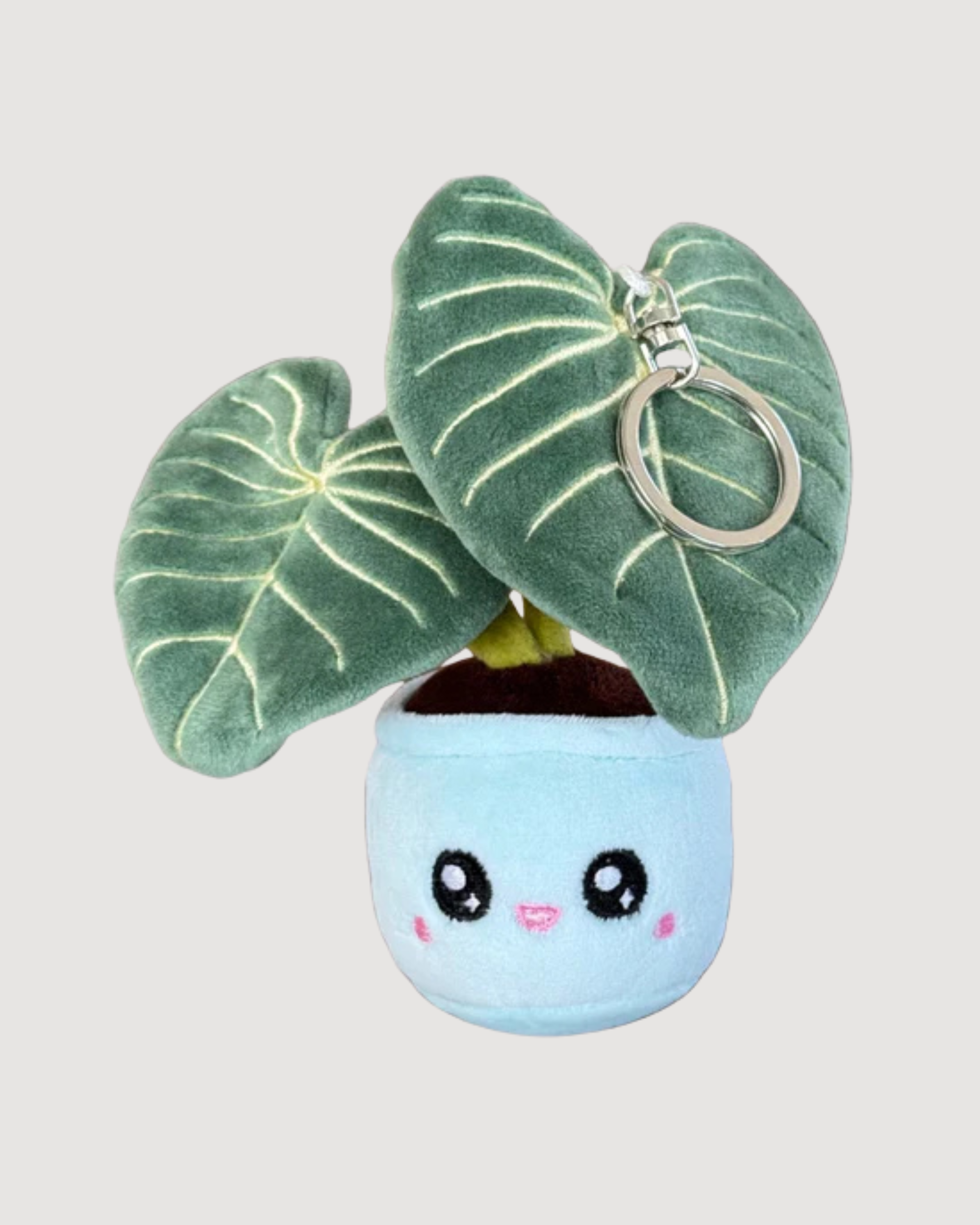 Philodendron Gloriosum Plush Keychain – 5″ Rare Houseplant Bag Charm