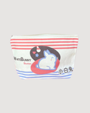 White Bunny Zippered Canvas Pouch - CULTR