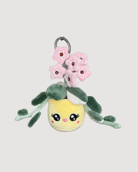 Hoya Carnosa ‘Krimson Queen’ Plush Keychain – 5″ Variegated Houseplant Bag Charm