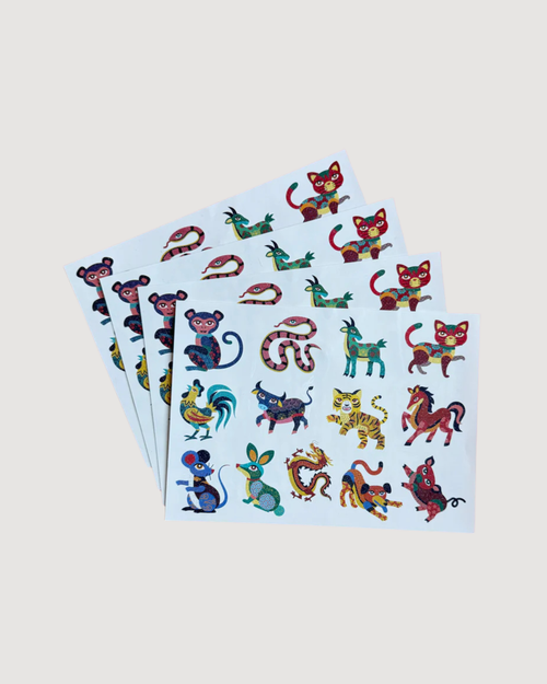 Chinese Zodiac Glittery Temporary Tattoos - CULTR