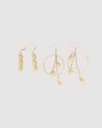 Resin Pikake Drop Earrings (Gold Plated, Nickel and Lead Free)