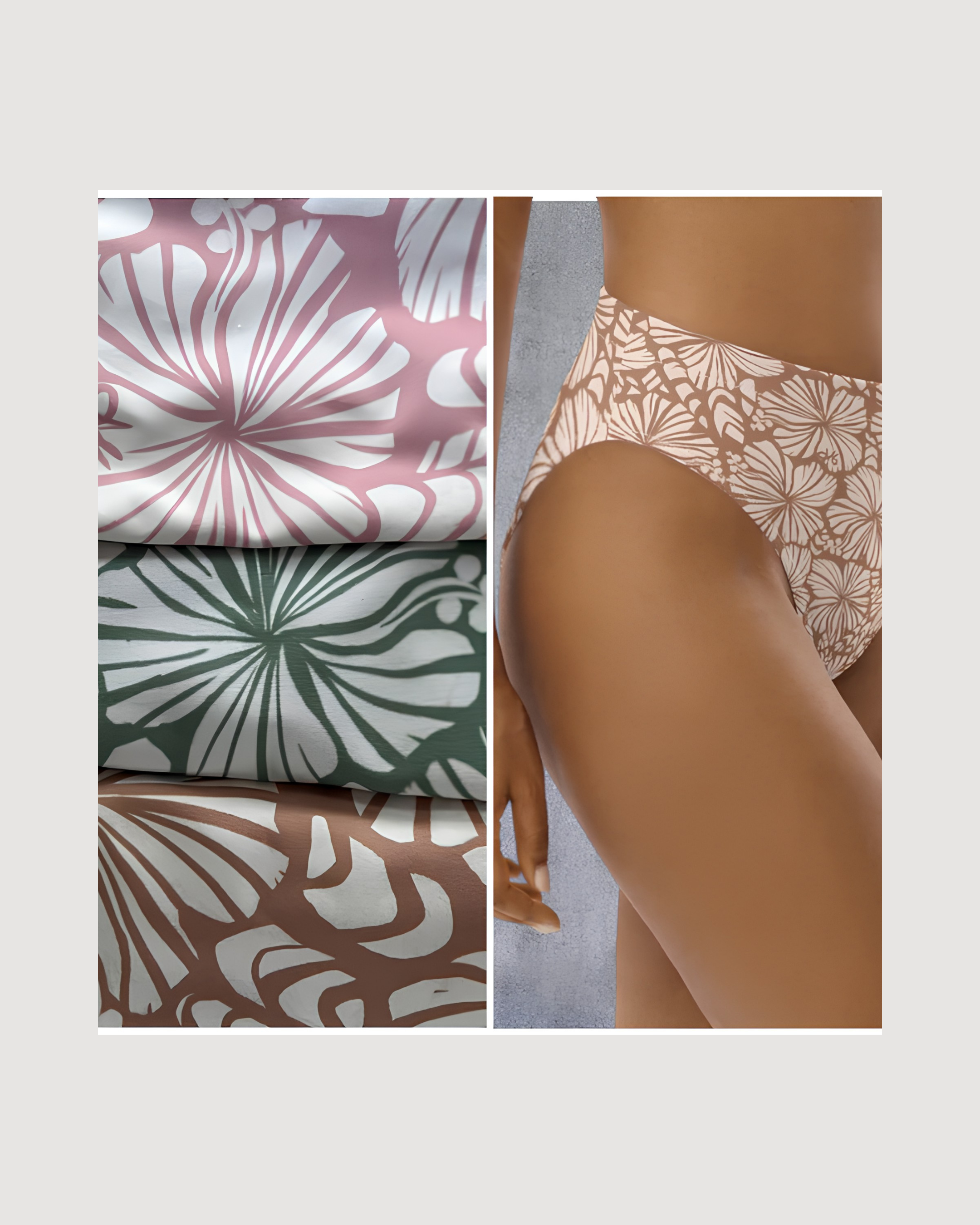 Hibiscus & Shells Recycled High Waist Bottom