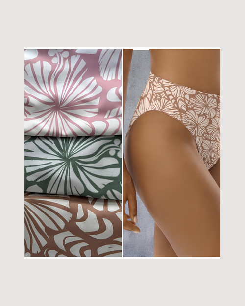 Hibiscus & Shells Recycled High Waist Bottom - CULTR
