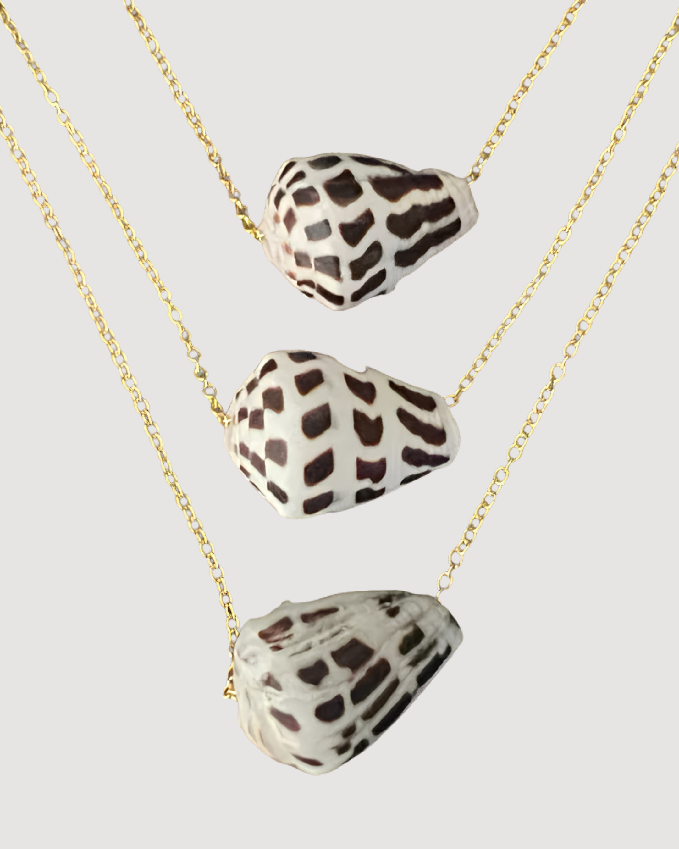 Minimalist Floating Hebrew Cone Shell Necklace (14k gold filled)Minimalist Floating Hebrew Cone Shell Necklace (14k gold filled)