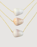 Minimalist Floating Pastel Cone Shell Necklace, 14k Gold Filled - CULTR