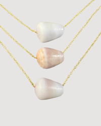 Minimalist Floating Pastel Cone Shell Necklace (14k gold filled)