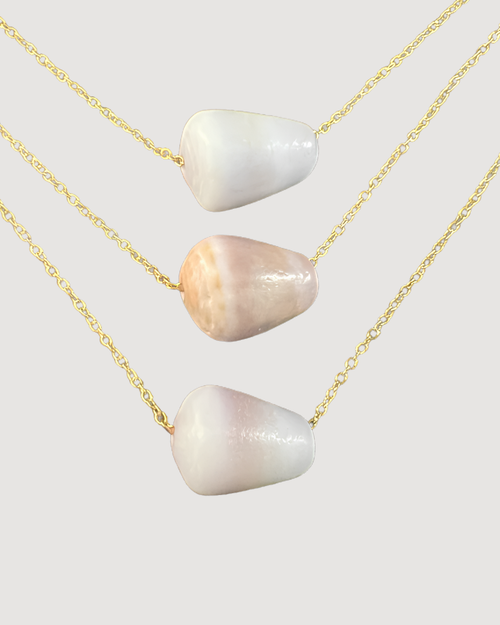 Minimalist Floating Pastel Cone Shell Necklace, 14k Gold Filled - CULTR