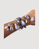 Peace Stone Ocean Bracelets, Certified Amethyst with Handpicked Shells - CULTR