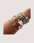 Ocean Open Bangles, Wave Double Hebrew or Authentic Puka - CULTR