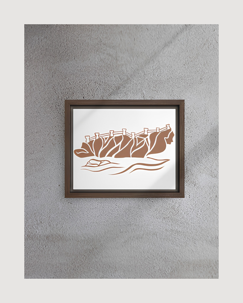 Minimalist Taga Beach Framed Canvas - CULTR