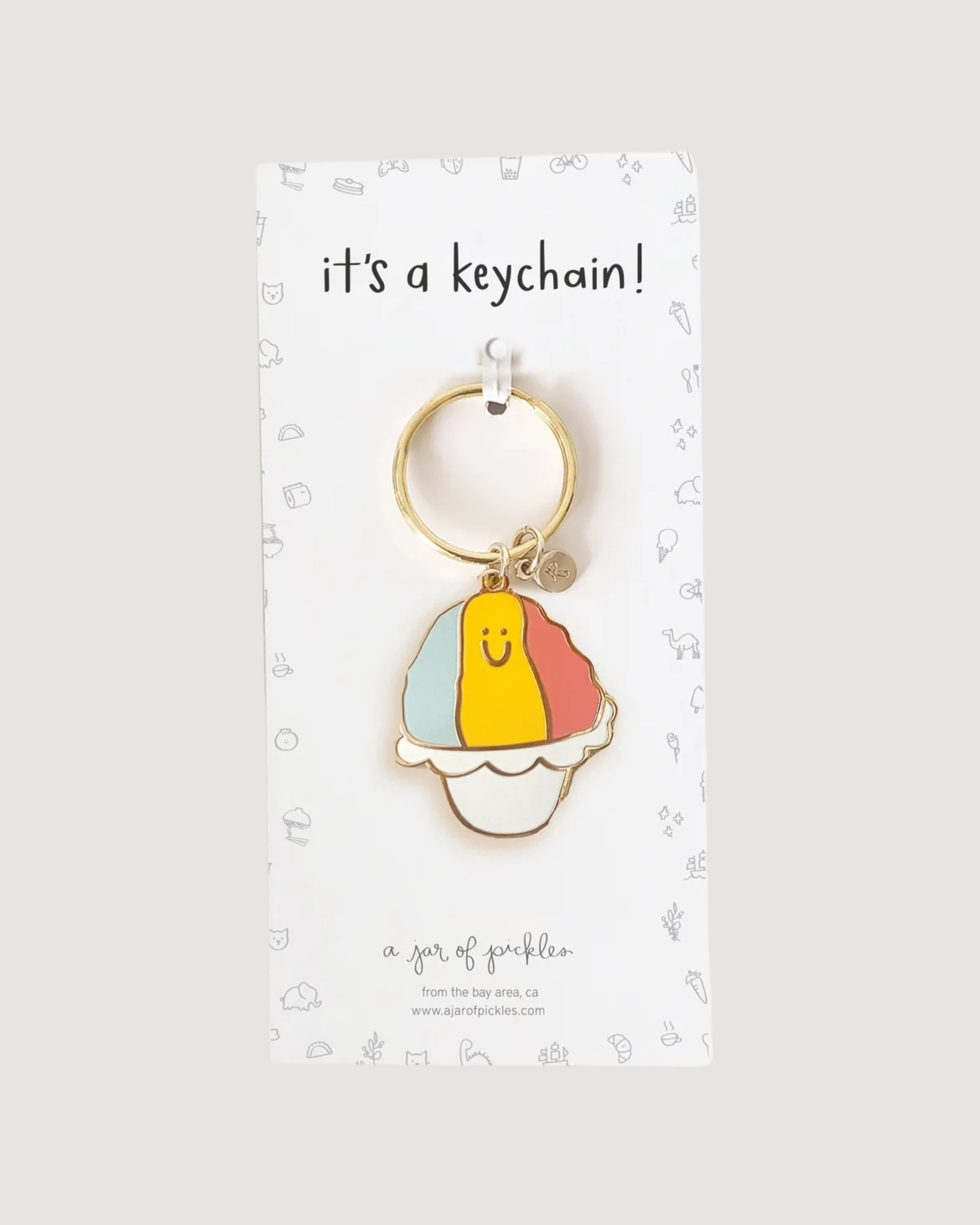 Shave Ice Enamel Keychain