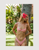 Lily Bikini Top - Guava Gingham
