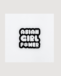 Asian Girl Power Bubble Sticker