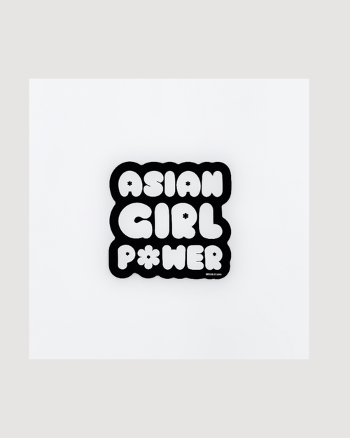 Asian Girl Power Bubble Sticker