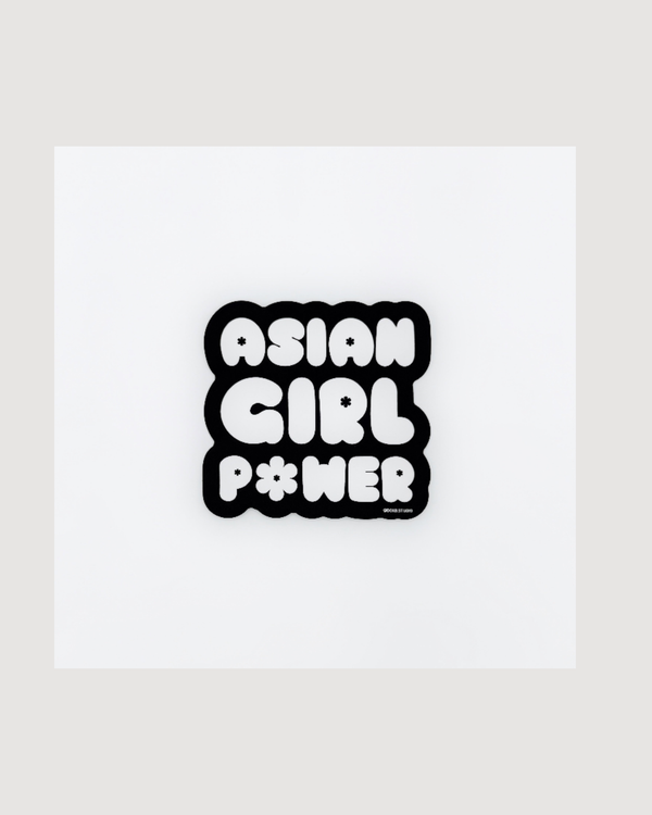 Asian Girl Power Bubble Sticker