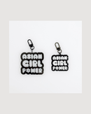 Asian Girl Power Bubble Keychains