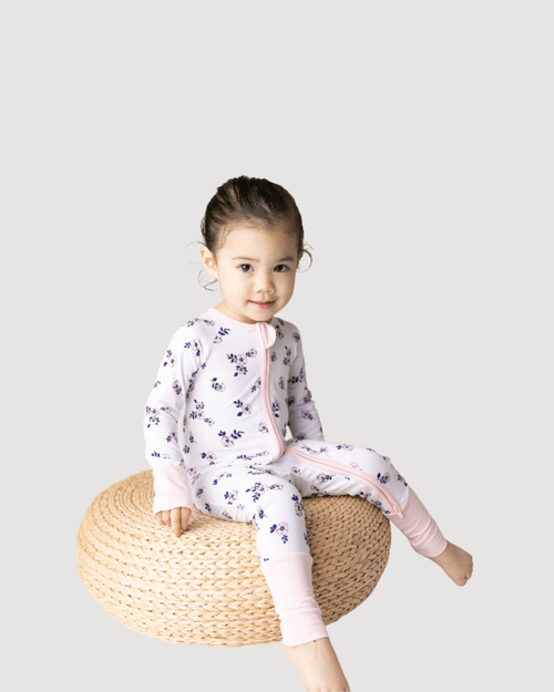 Zippered Romper in Sweet Magnolia