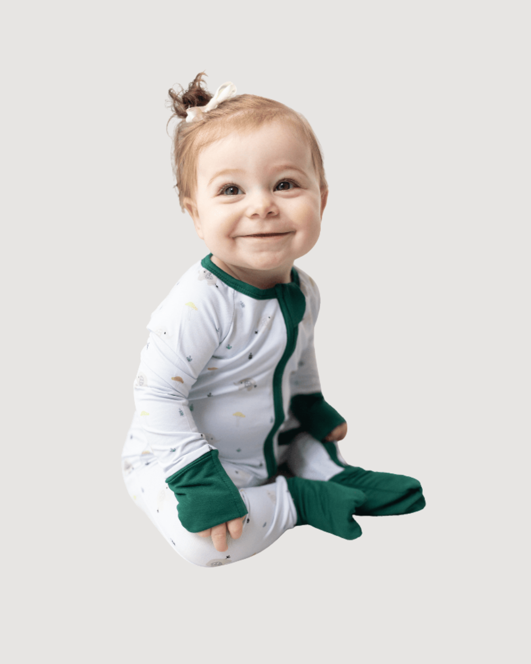 Zippered Romper in Elephant