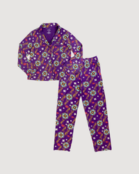 Purple Rangoli Adult Bamboo Pajama Set