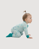 Zippered Romper in Fin Friends