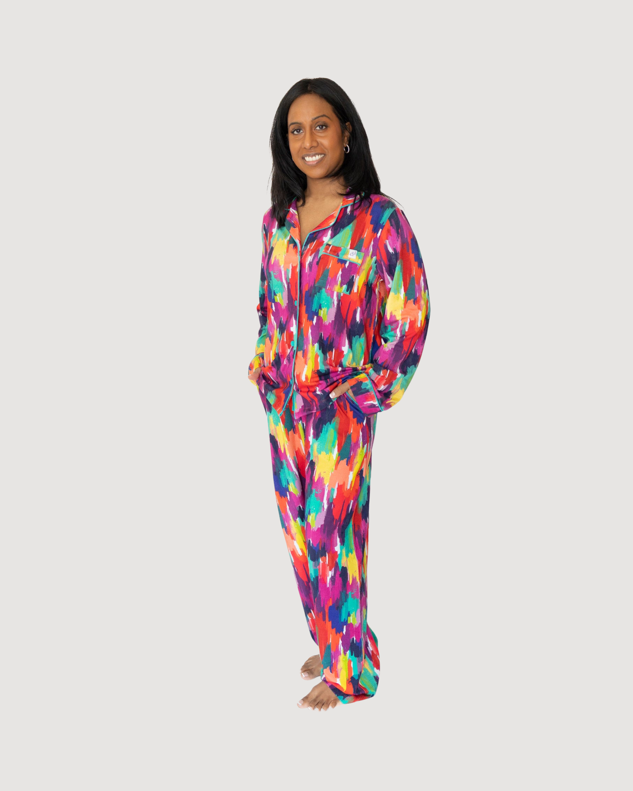 Holi Hues Adult Bamboo Pajama Set