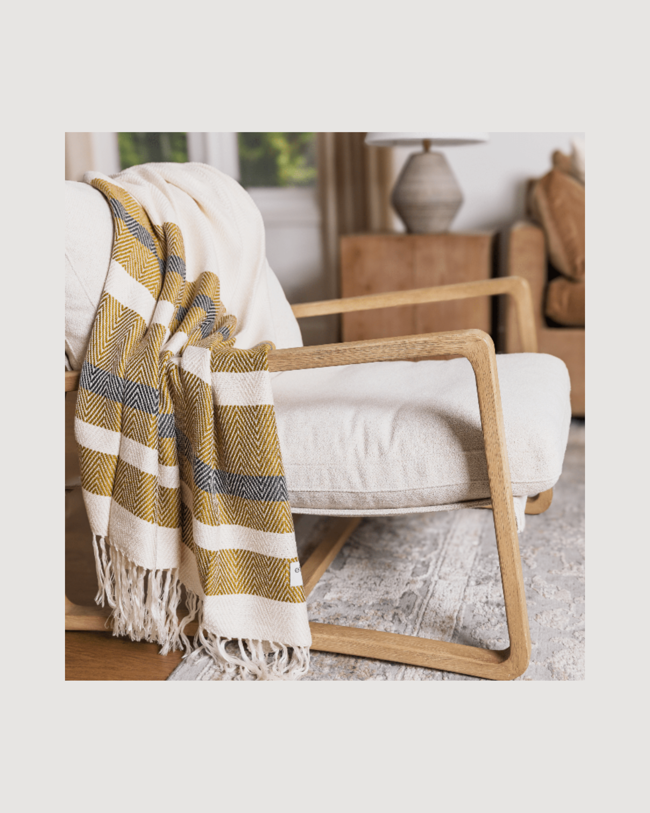 Hand Woven Stripe Throw Blanket