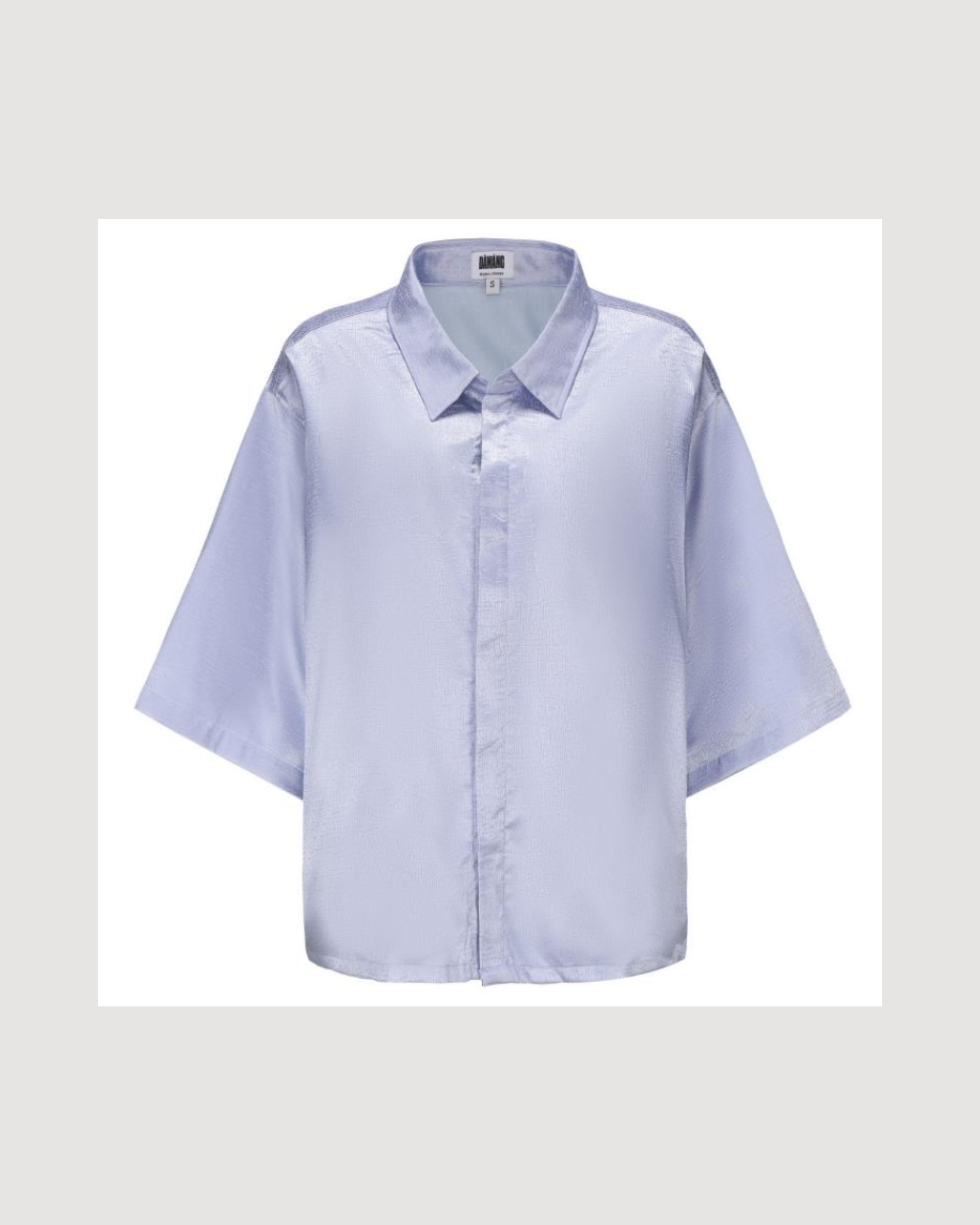 Dori Brocade Straight Collar Shirt