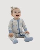 Zippered Romper in Moon & Stars