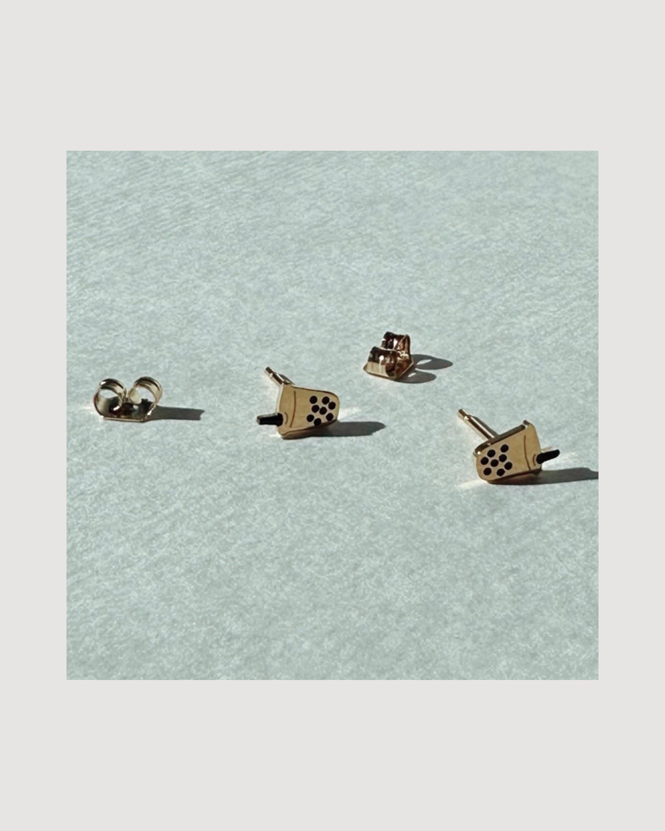 Boba Milk Tea Earring Studs