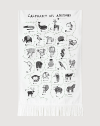Animal Alphabet Tapestry - French Edition