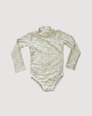Lola One Piece Kids Swimsuit - Green Hibiscus