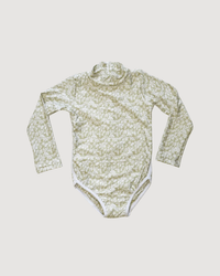 Lola One Piece Kids Swimsuit - Green Hibiscus