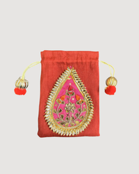 Small Gota Potlis with Gota Ball String to Pack Gifts in Style - 5x7