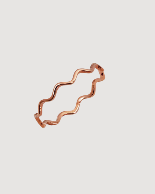 NOODLE Wavy Stackable Ring | 18K Rose Gold Over Sterling Silver